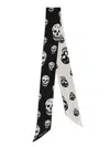 Alexander Mcqueen Rectangular Scarf Two Tone Skull Motif In Neutral