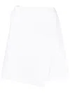 Alexander Mcqueen Wrap Skirt With Lateral Zip Closure In Soft White