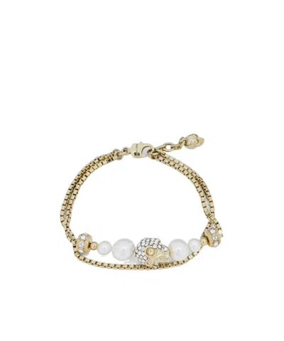 ALEXANDER MCQUEEN ALEXANDER MCQUEEN SKULL EMBELLISHED CHAINED BRACELET