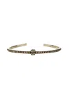 Alexander Mcqueen Women Skull Bracelet In Gold