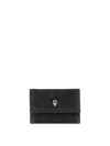 Alexander Mcqueen Women's "skull" Card Holder In Blue