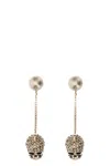 Alexander Mcqueen Mcqueen Women 'skull' Earrings In Gold