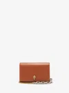 Alexander Mcqueen Small Skull-plaque Leather Crossbody Bag In Nude & Neutrals
