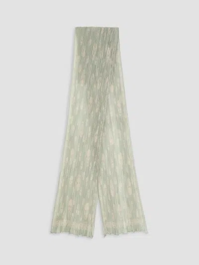 Alexander Mcqueen Women's Skull Pleated Silk Georgette Scarf In Cameo Ivory