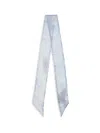 Alexander Mcqueen Women Skull Ribbon Scarf In Blue