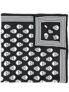 Alexander Mcqueen Skull Silk Foulard In Black