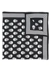 Alexander Mcqueen Skull Silk Foulard In Black