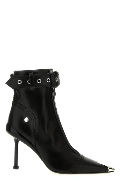 Alexander Mcqueen Mcqueen Women 'slash Biker' Ankle Boots In Black