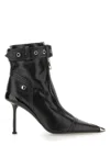 Alexander Mcqueen Alexander Mc Queen Black Slash Biker Boot In Black