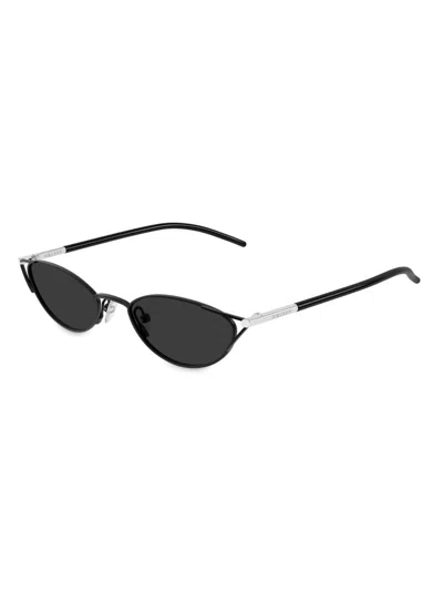 Alexander Mcqueen Women's Sleek 50mm Cat-eye Sunglasses In Black