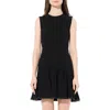 Alexander Mcqueen Women's Mini Denim Dress In Black