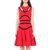 Alexander Mcqueen Women's Sleeveless Mini Dress In Red/black