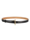 Alexander Mcqueen Sling Cross-bar Buckle Leather Belt In Black