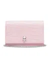 Alexander Mcqueen Small Croc-embossed Skull Cross-body Bag