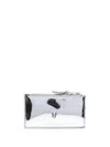 Alexander Mcqueen Small Skull Card Holder In Silver
