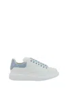 Alexander Mcqueen White And Light Blue Leather Sneakers In Multicolor