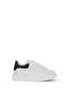 Alexander Mcqueen Crystal-embellished Leather Exaggerated-sole Sneakers In White