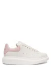 Alexander Mcqueen Oversized Leather Sneakers With Chunky Sole And Logo Detail In White