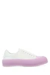 Alexander Mcqueen White Contrasting-sole Sneakers In Multicolor