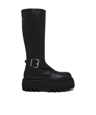 ALEXANDER MCQUEEN ALEXANDER MCQUEEN SOFA KNEE-HIGH BUCKLE PLATFORM BOOTS