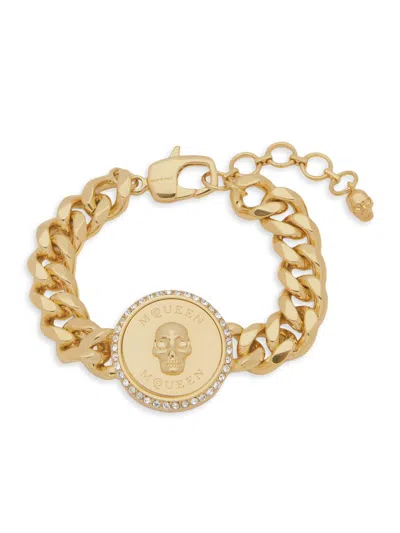 Alexander Mcqueen Women's Sovereign Goldtone & Crystal Skull Bracelet