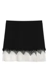 Alexander Mcqueen Mcqueen Cobweb Lace Wool Gabardine Miniskirt