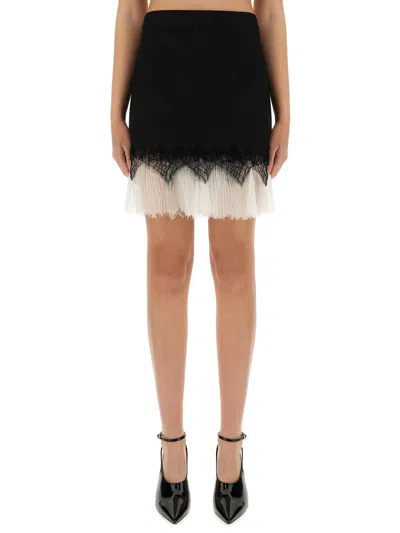 ALEXANDER MCQUEEN ALEXANDER MCQUEEN WOMEN SPIDER WEB LACE MINISKIRT