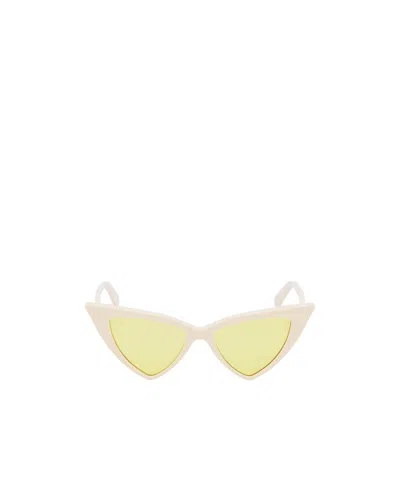 Alexander Mcqueen Women's Spike Sunglasses In Ivory/yellow