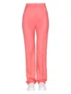 Alexander Mcqueen Women Straight Leg Trousers In Red