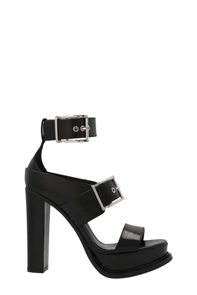 Alexander Mcqueen Woman Sandals Black Size 6 Soft Leather