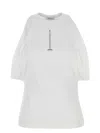 Alexander Mcqueen Ribbed Tank Top With Chain Closure In White