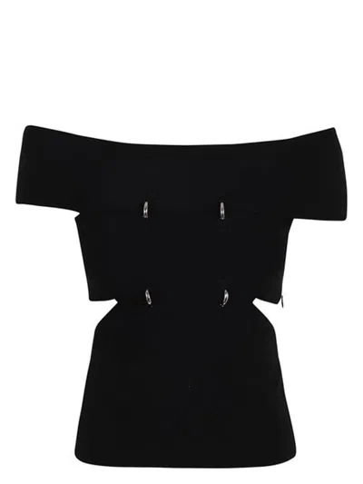 ALEXANDER MCQUEEN WOMEN'S STRETCH VISCOSE BLEND TOP