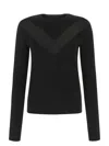 Alexander Mcqueen Black Stretch Wool Blend Sweater