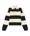 Alexander Mcqueen Lace-trim Stripe Rugby Shirt In Multi