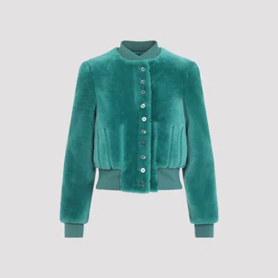 Alexander Mcqueen Women's Stylish Sherling Jacket In Green