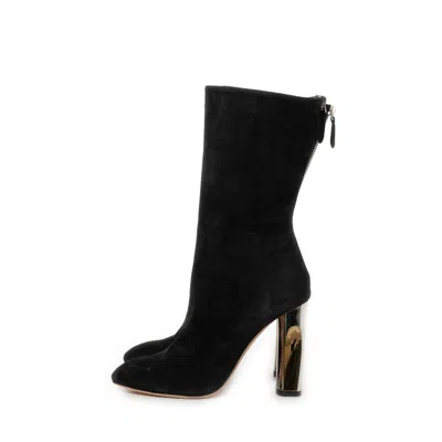 Alexander Mcqueen Women's Suede Boots In Black