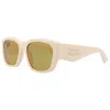 Alexander Mcqueen Ch0259s Rectangle Acetate Sunglasses In Neutral