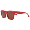 Alexander Mcqueen Women's Am0473s 53mm Sunglasses In Red