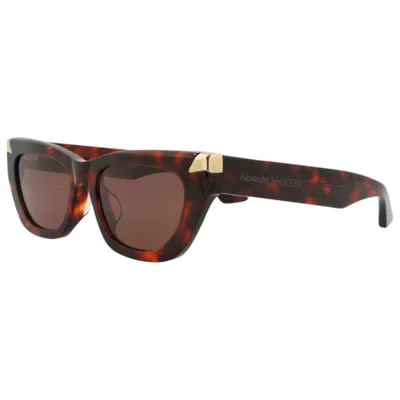 Alexander Mcqueen Tortoiseshell-effect Cat-eye Sunglasses In Multi