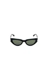 Alexander Mcqueen T-bar Icon Cat-eye Sunglasses In Black