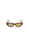 Alexander Mcqueen T-bar Icon Cat-eye Sunglasses In Brown
