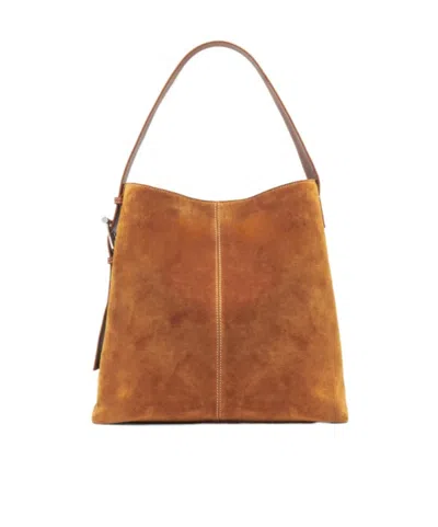 Alexander Mcqueen Women's T-bar Sling Shoulder Bag In Tan In Brown