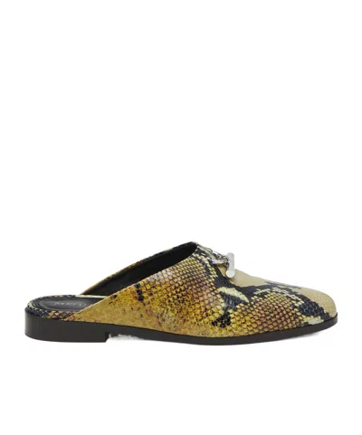 ALEXANDER MCQUEEN WOMEN'S T-BAR SLIP ON MULE IN NATURAL
