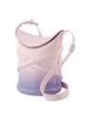Alexander Mcqueen Mcqueen Women's The Curve Gradient Leatherbucket Bag In Pink Purple