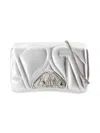Alexander Mcqueen The Mini Seal Crossbody In Silver