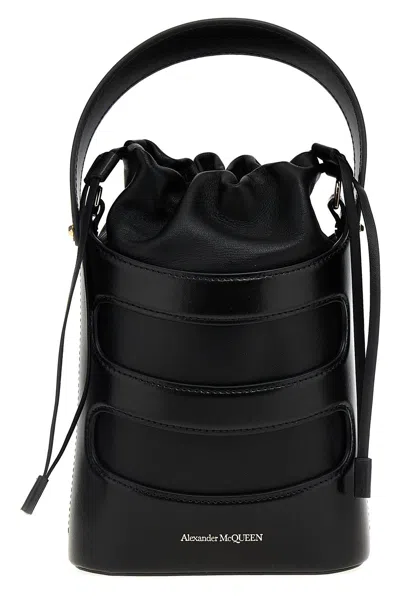 Alexander Mcqueen Mcqueen Women 'the Rise Mini' Bucket Bag In Black