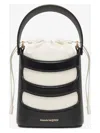 Alexander Mcqueen The Rise Nappa Leather Bucket Bag In Blackivory