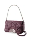 Alexander Mcqueen The Seal Leather Crossbody Bag In Blue