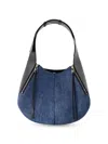 Alexander Mcqueen The Skull Hobo Bag In Denim Blue