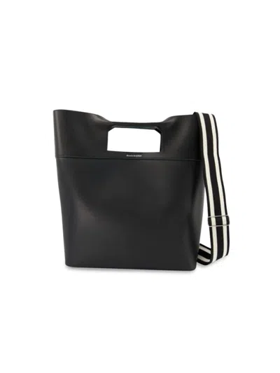 ALEXANDER MCQUEEN MCQUEEN WOMEN'S SQUARE BOW NS LEATHER HANDBAG